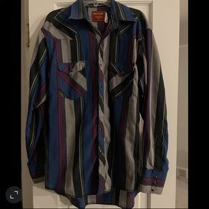 VINTAGE Rustler Mens Western Button-Down